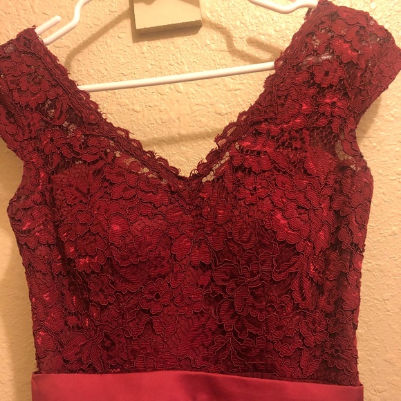 Deep Red/Burgundy Prom Dress - Picture 3 of 4